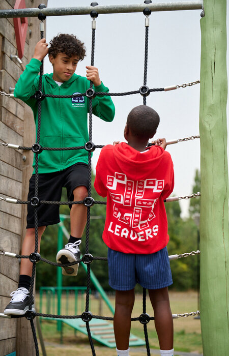 Junior models at playground