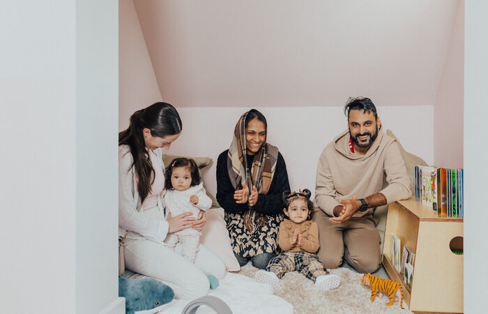 Family with young children