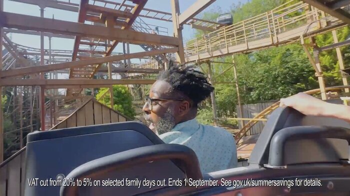 Man on roller coaster