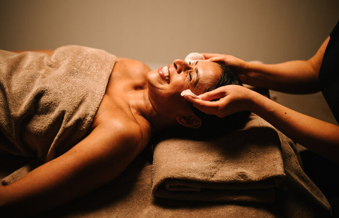 Female model having spa treatment