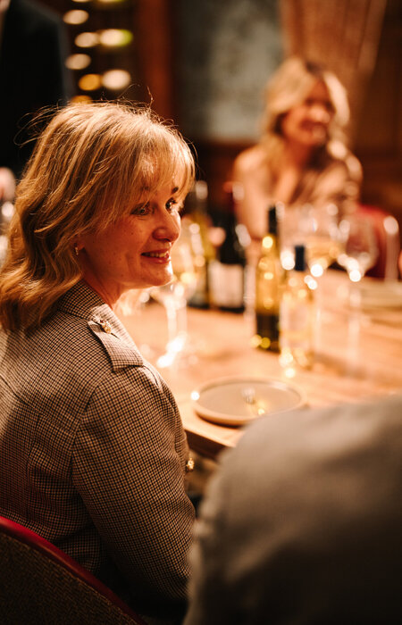 Model at wine tasting experience