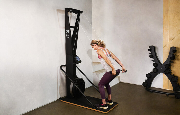 Female model exercising