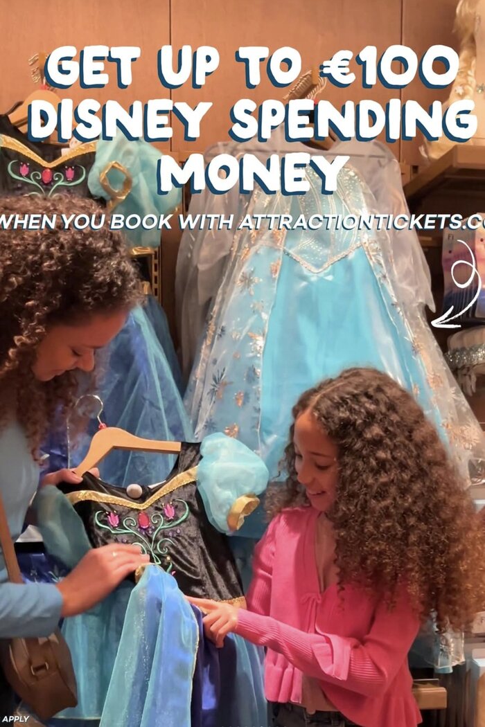 Mother and daughter choosing Disney costume