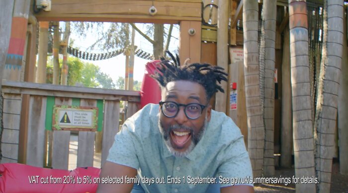 Man having fun in playground