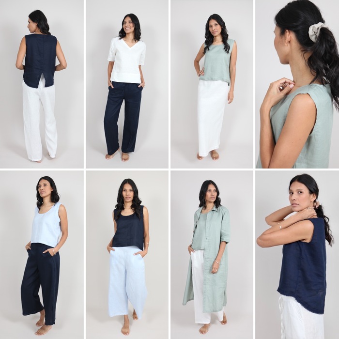 Series of images female model in various poses