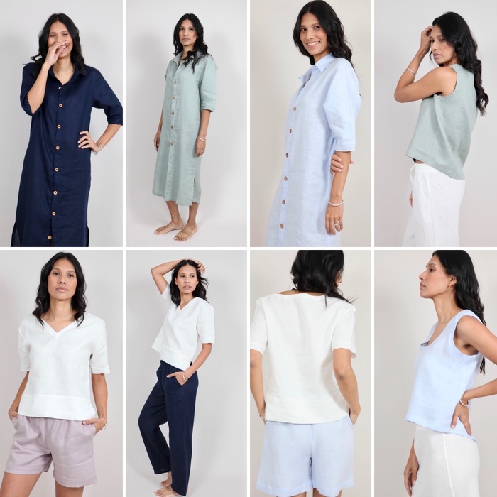 Series of images female model in various poses