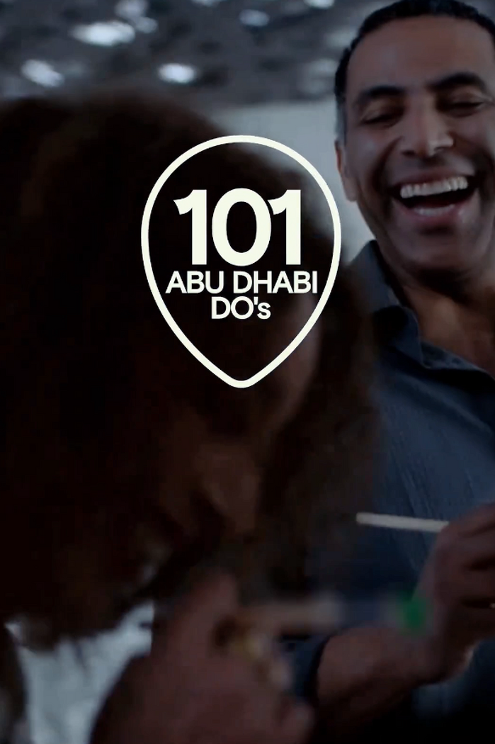 Male model laughing in Abu Dhabi Advert