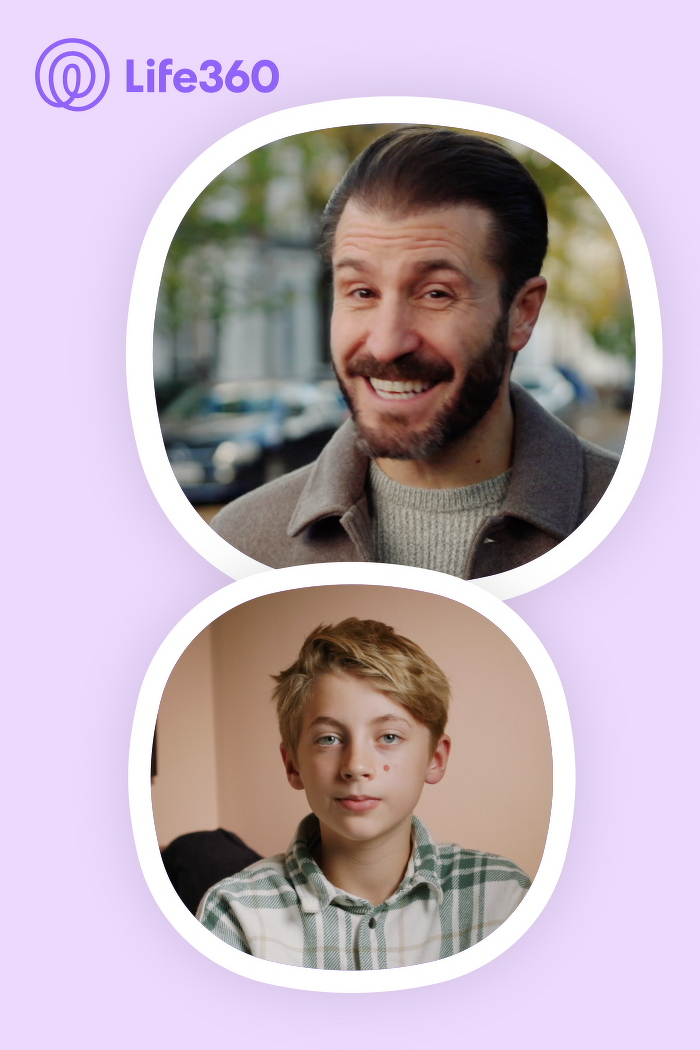 Family communicating via an app